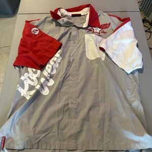 Rocawear Limited Red, White, and Gray Casual Shirt